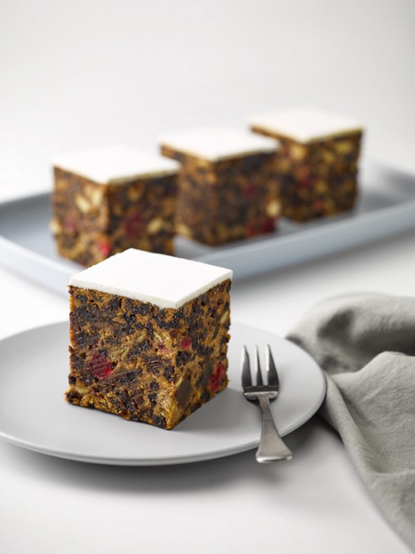 Small Iced Christmas Cake Cube 2.5"